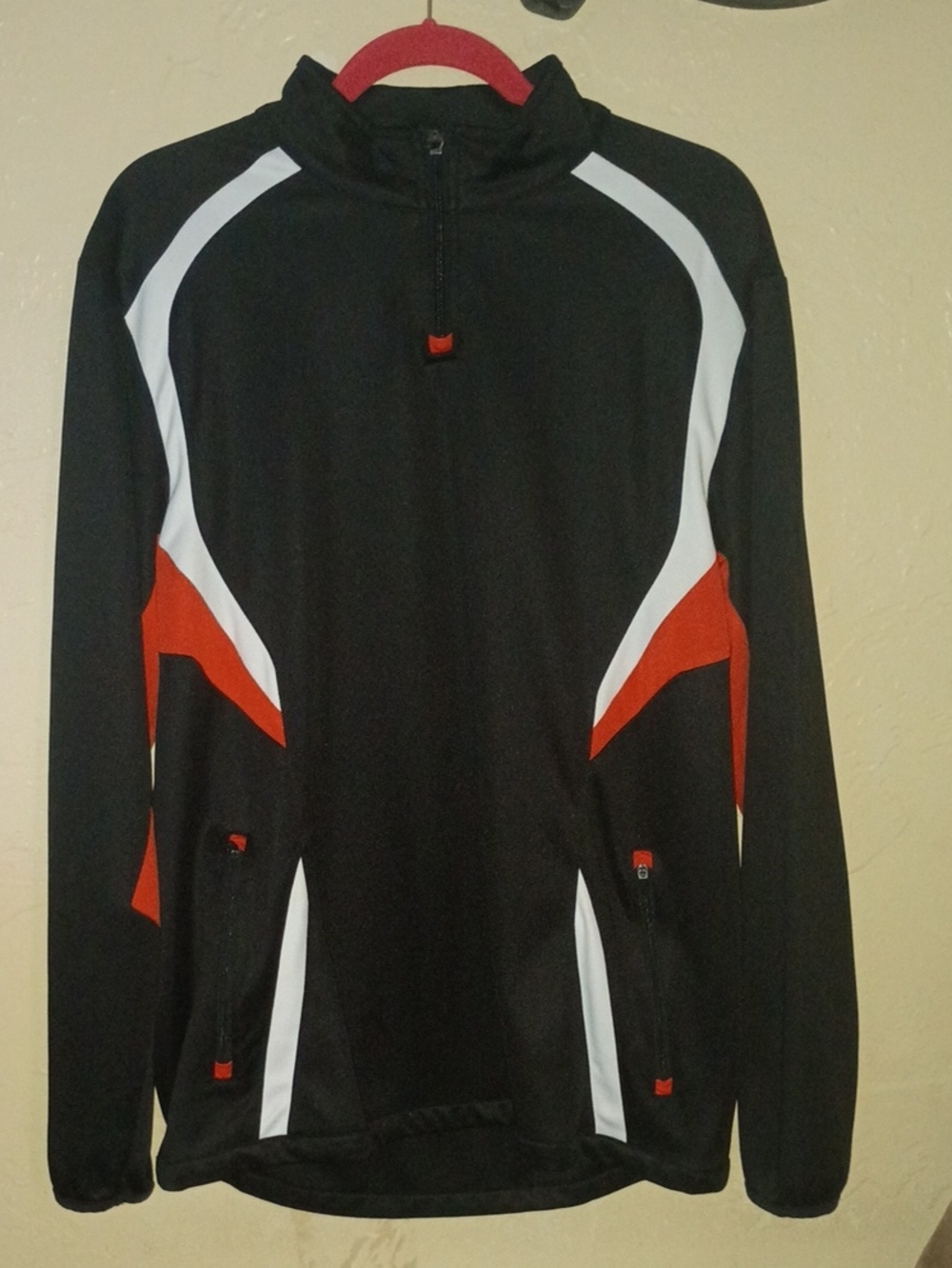 Holloway Athletic Performance  Zip Jacket – Black/Orange/White – Size Large